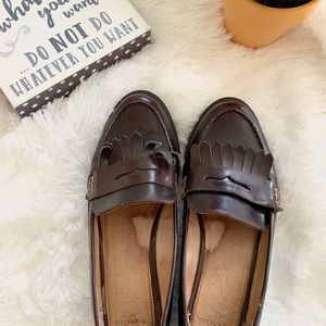 Zara leather loafers
